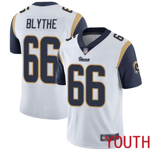 Los Angeles Rams Limited White Youth Austin Blythe Road Jersey NFL Football #66 Vapor Untouchable